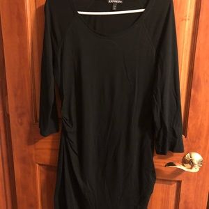 Black side ruche dress